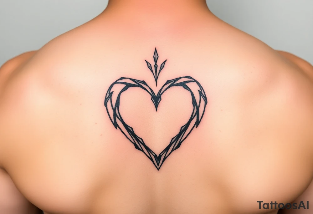 open love heart tattoo idea