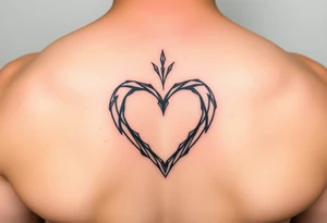 open love heart tattoo idea
