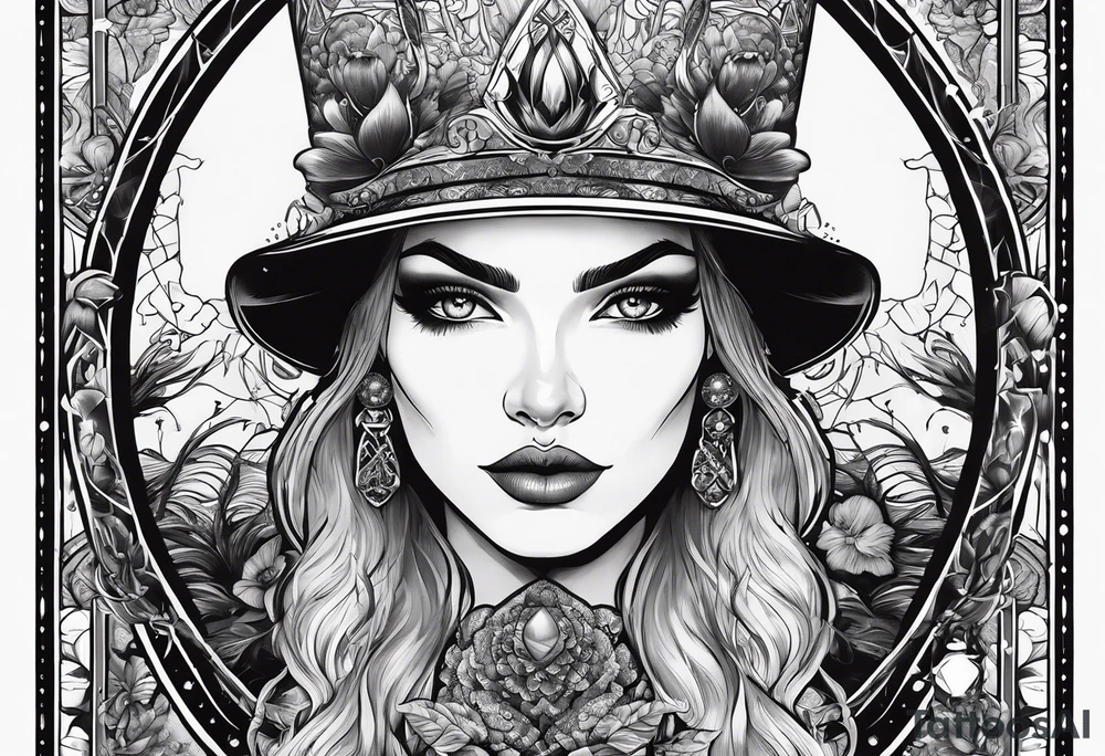 The fool tarot character as a woman tattoo idea