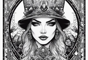 The fool tarot character as a woman tattoo idea