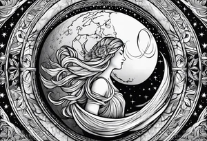 Virgo, planet mercury  earth element tattoo idea