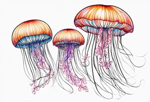 Delicate jellyfish small tattoo idea