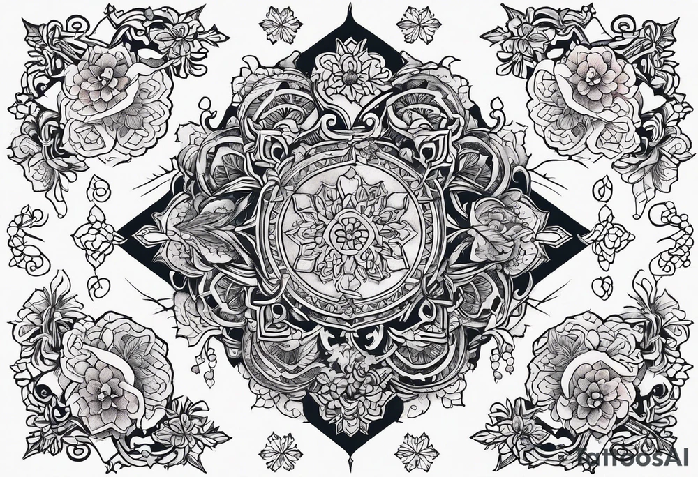 snowflakes falling tattoo idea