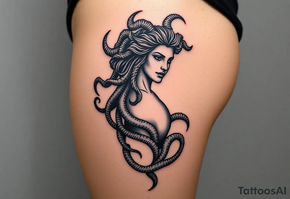 medusa greek goddess tattoo idea