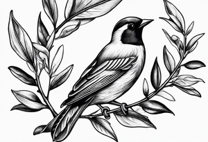 An olive branch with a thornvine tattoo idea