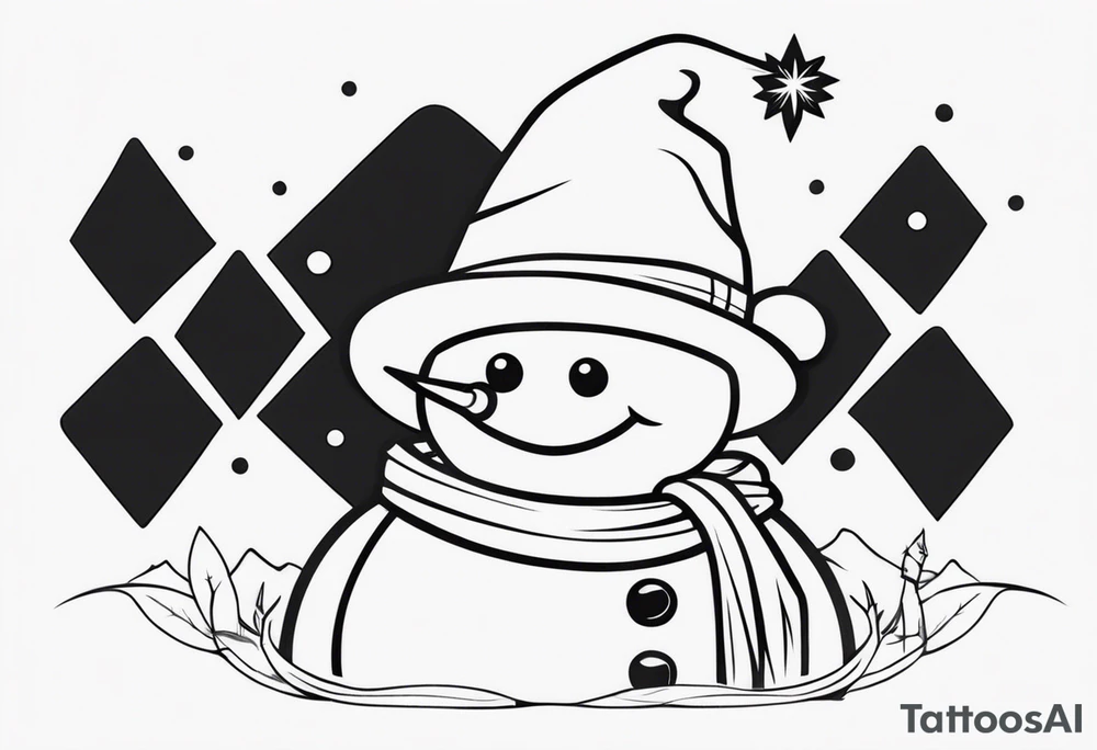 snowman tattoo idea