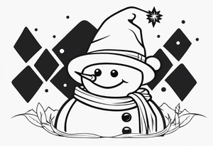 snowman tattoo idea