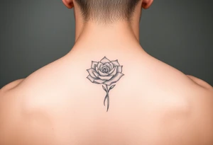 Simple minimalist feminine tattoo small line art on arm tattoo idea