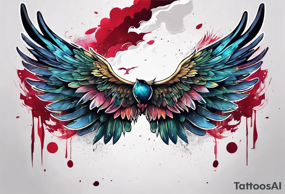 The weight of these wings tattoo idea