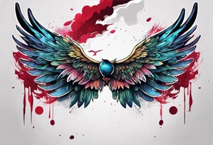 The weight of these wings tattoo idea
