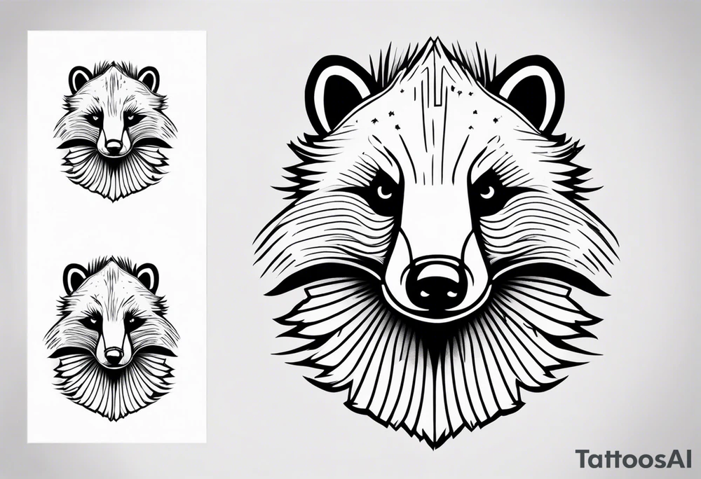 Angry badger tattoo idea