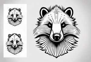 Angry badger tattoo idea