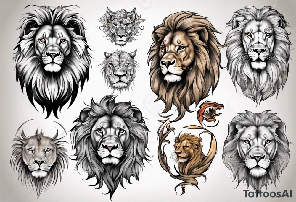 a lion tattoo idea