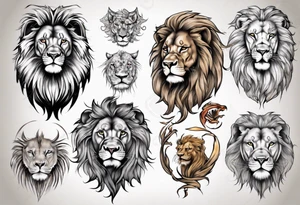 a lion tattoo idea