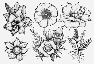 Flowers that represent the pacific Northwest tattoo idea