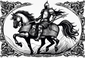 knight with heavy armor tattoo idea