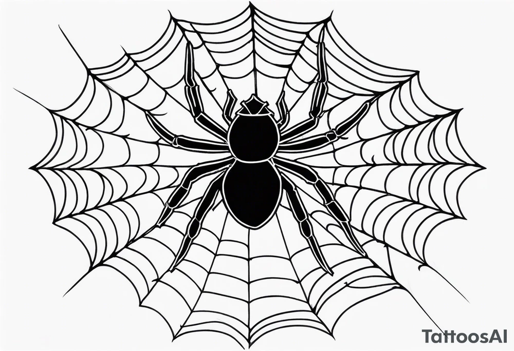 a spiderweb made out of blades tattoo idea