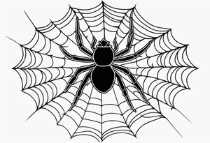 a spiderweb made out of blades tattoo idea