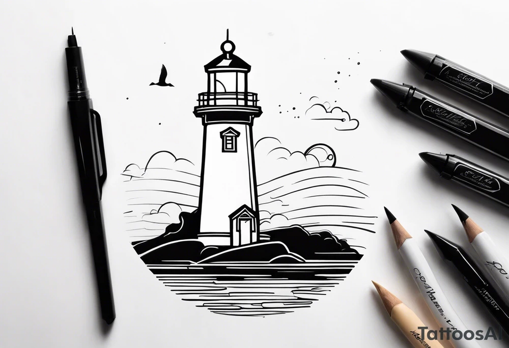 lighthouse tattoo idea