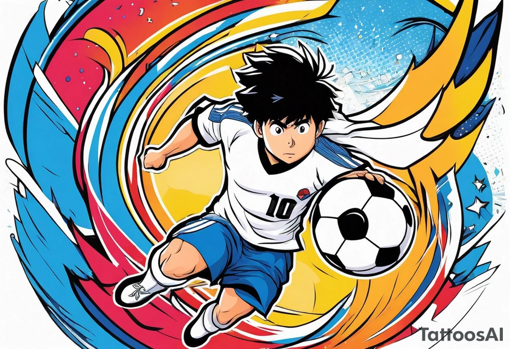Captain Tsubasa and ball tattoo idea