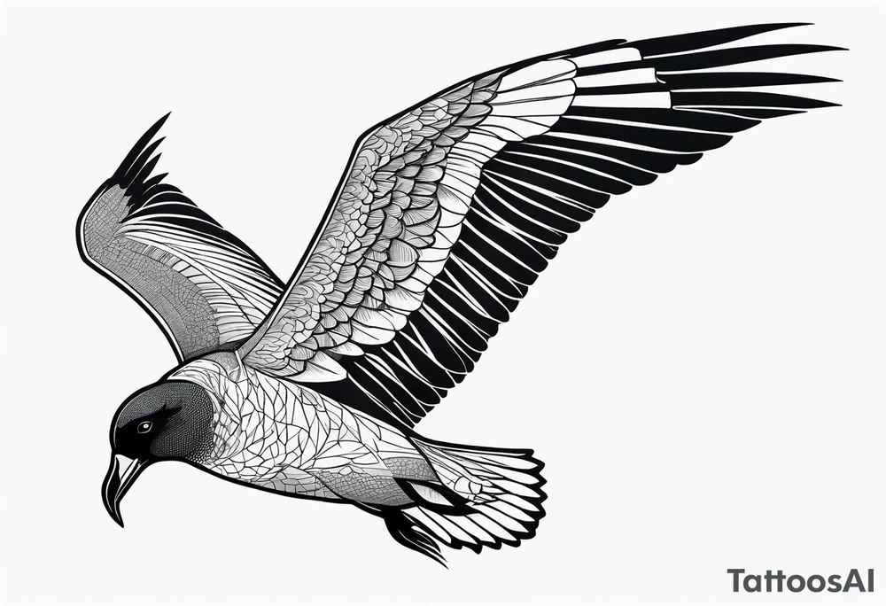 giant albatross tattoo idea