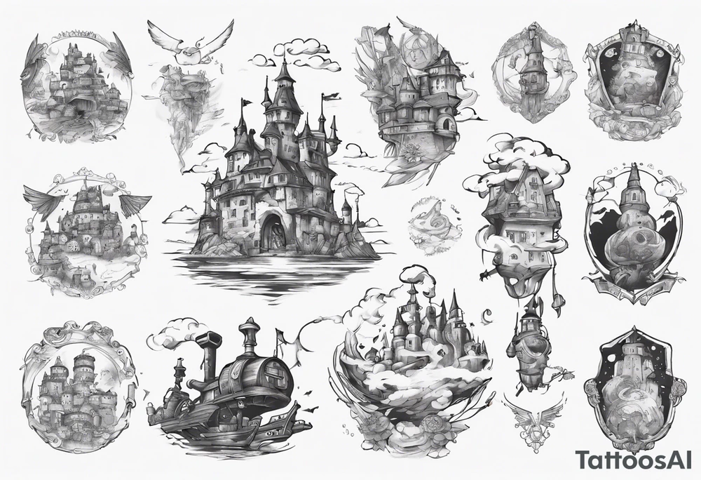 Howells moving castle tattoo idea