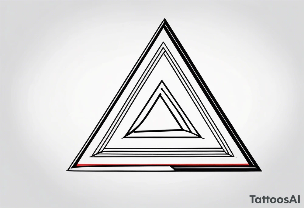 simple triangle tattoo idea