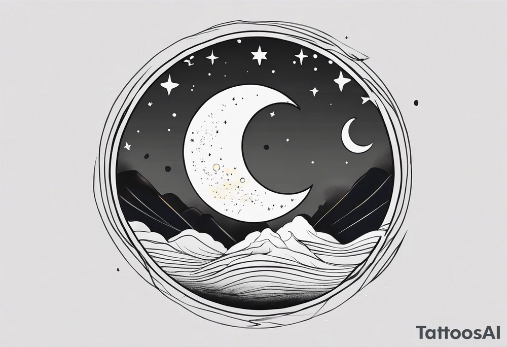 sacred moon tattoo idea