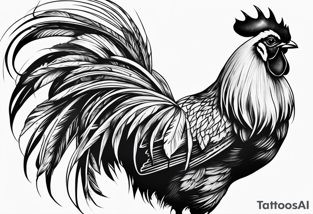 Rooster tattoo idea