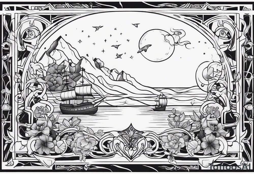 Treasure hunt tattoo idea