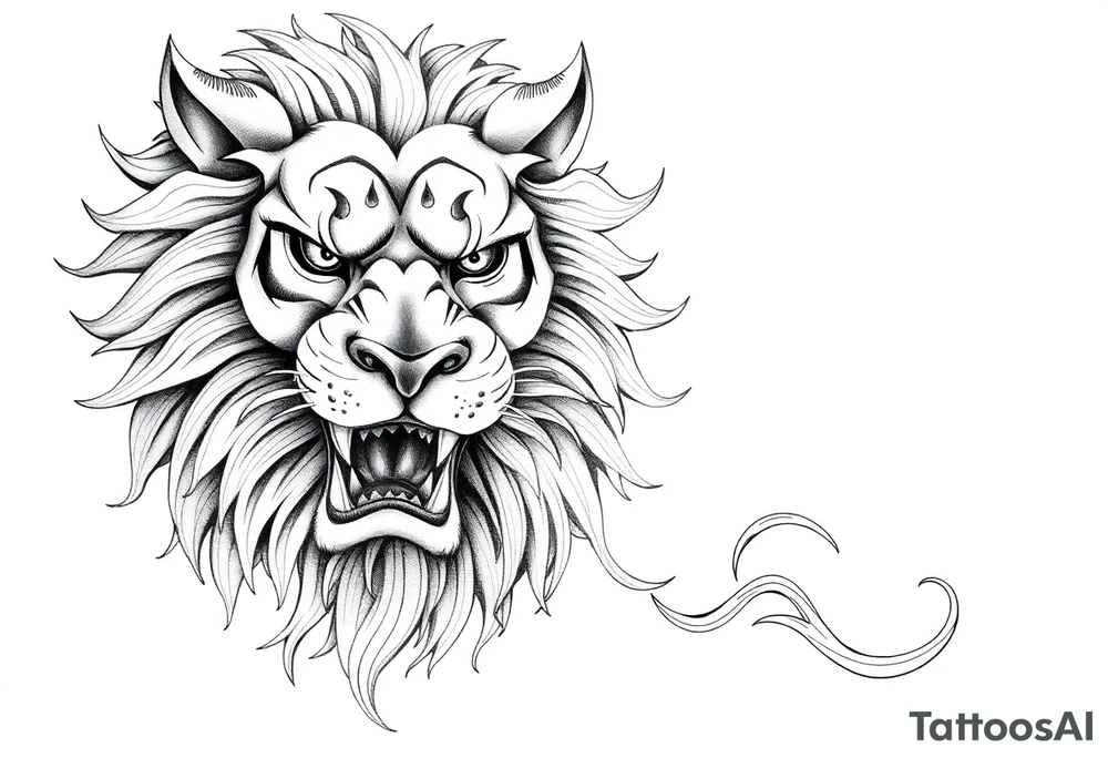 a majestic lion tattoo idea