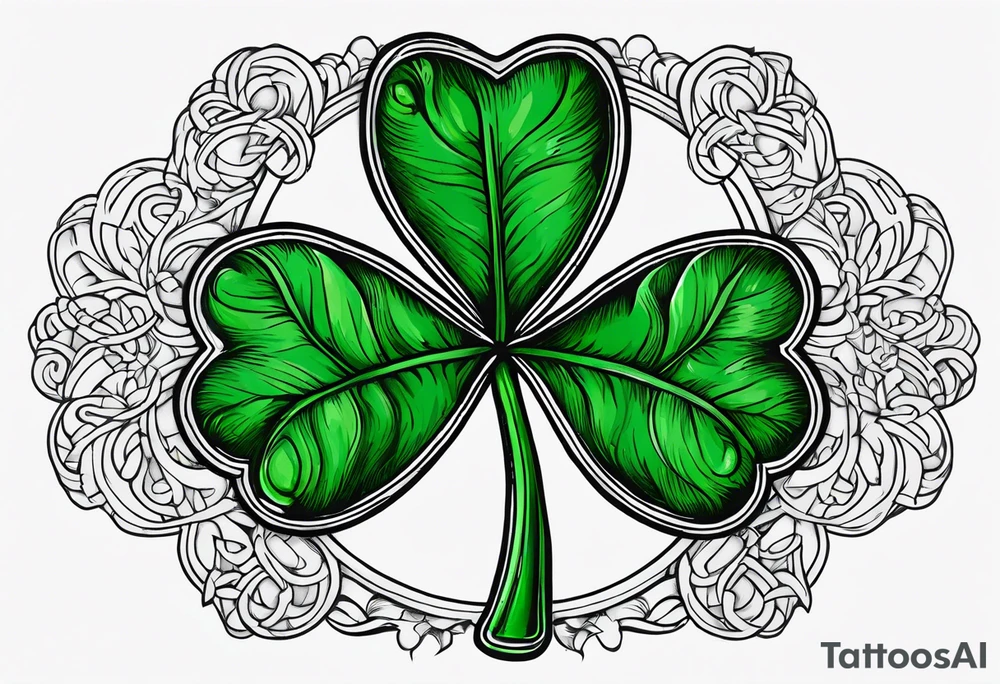 Ireland shamrock green tattoo idea