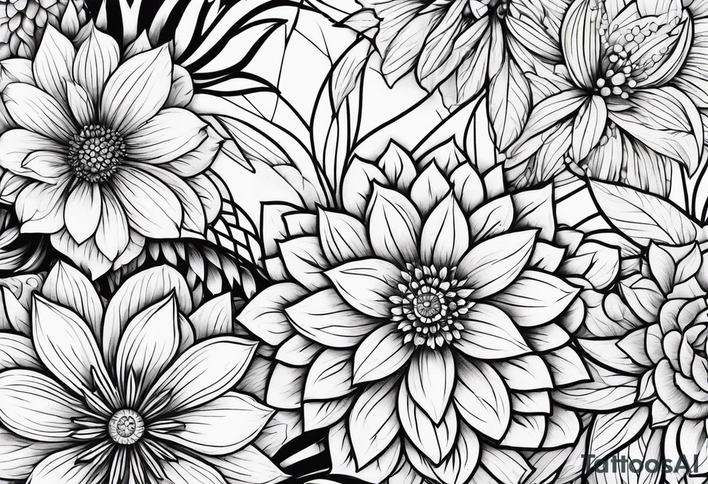 floral tattoo idea