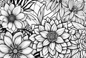 floral tattoo idea