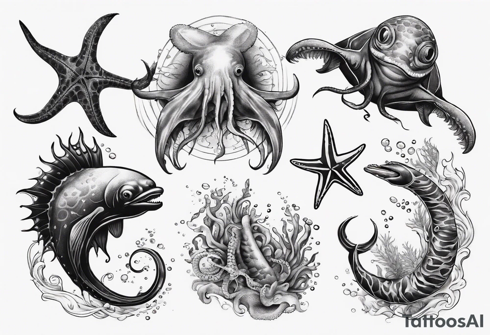 sea creature tattoo idea