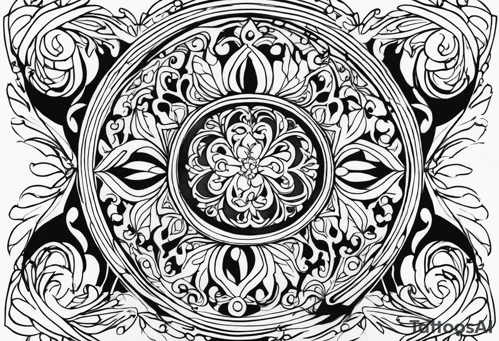 Swirling pattern like Feyra Archeron's bargain tattoo on her arm in the book series 'A Court of Thorns and Roses' tattoo idea