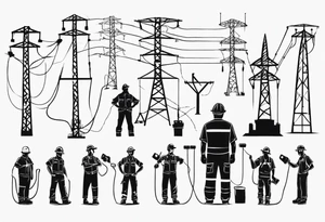 power line utility worker tattoo idea