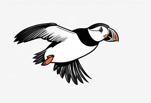 a flying puffin  -  forarm Tattoo tattoo idea