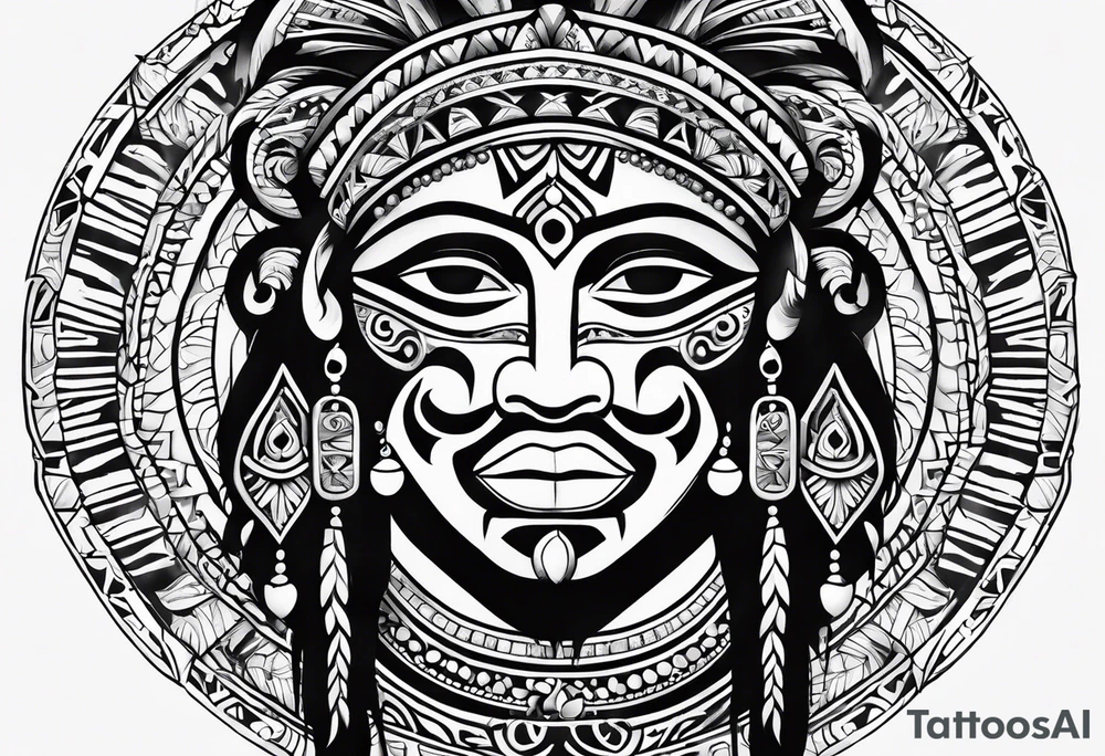 Taino culture and art tattoo idea