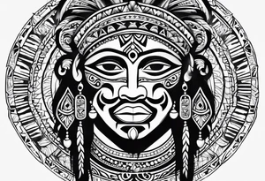 Taino culture and art tattoo idea