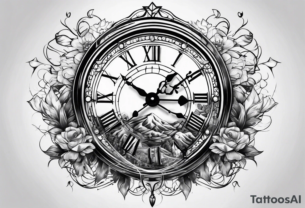 Time concept tattoo idea