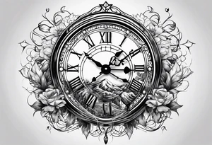 Time concept tattoo idea