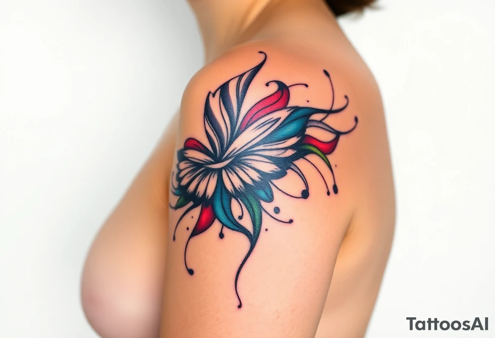 A tatuagem deve expressar força, liberdade e conexão com a multiplicidade da vida, incorporando elementos abstratos e fluidos, com linhas que sugiram movimento e transformação contínua. Evite clichês e busque um design original e significativo. tattoo idea