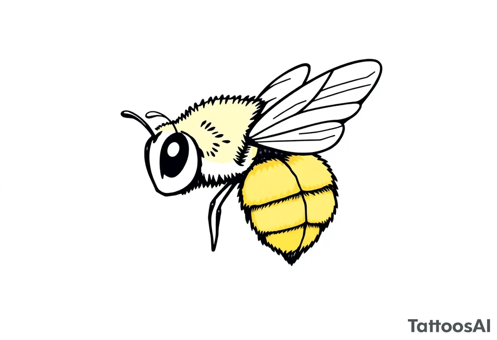 Cartoon bee tattoo idea