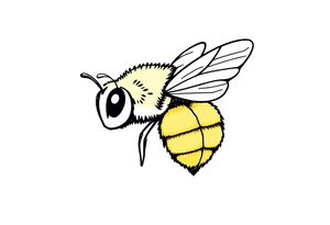 Cartoon bee tattoo idea