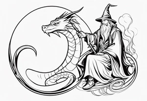 Wizard with dragon tattoo idea