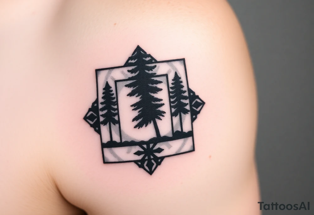inspiration: my childhood home had an arrangement of tiles in the formation of golden ratio. use this to create a tattoo for me with NO COLOURS using the idea of tiles and golden ratio. placement on upper outer arm or top of bicep so not too big. give me a range of ideas (including some without using tiles, and just the golden ratio). I want to symbolise how nature is made from golden ratio. also give ideas including trees as my garden had this arrangement surrounded by trees. the golden ratio was in a rectangular form. also show me ideas of tattoos placed on bicep not on the back
USE GOLDEN RATIO PLEASE tattoo idea