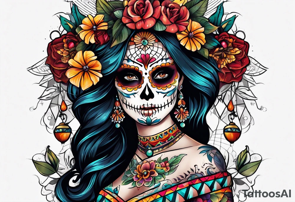 Dia de los muertes tattoo idea