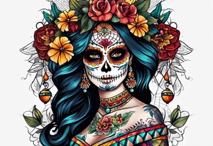 Dia de los muertes tattoo idea