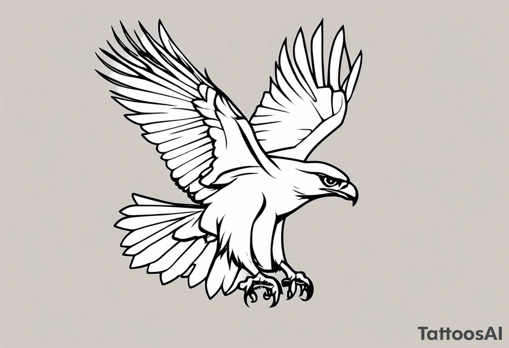 hawk landing tattoo idea